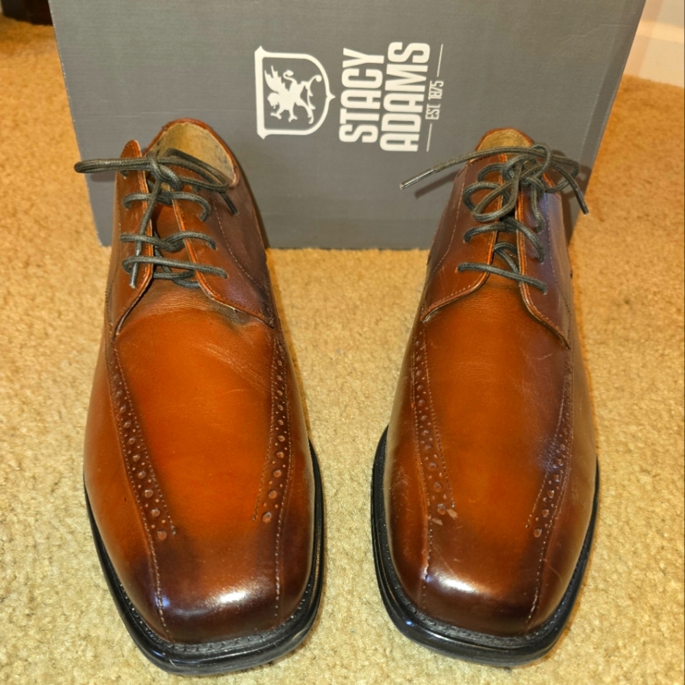 Stacy Adams Irving Cognac Dress Shoes